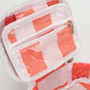 TG10909 Caroline Stripe Clear Coated Travel Jewelry Case