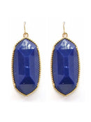 VE0709 Cressida Large Oval Hexagon Drop Earrings