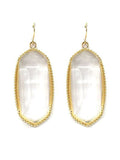 VE0709 Cressida Large Oval Hexagon Drop Earrings