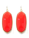 VE0709 Cressida Large Oval Hexagon Drop Earrings