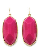 VE0709 Cressida Large Oval Hexagon Drop Earrings