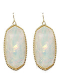 VE0709 Cressida Large Oval Hexagon Drop Earrings