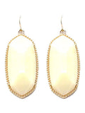 VE0709 Cressida Large Oval Hexagon Drop Earrings