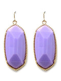 VE0709 Cressida Large Oval Hexagon Drop Earrings