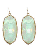 VE0709 Cressida Large Oval Hexagon Drop Earrings