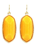 VE0709 Cressida Large Oval Hexagon Drop Earrings