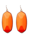 VE0709 Cressida Large Oval Hexagon Drop Earrings