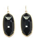 VE0709 Cressida Large Oval Hexagon Drop Earrings