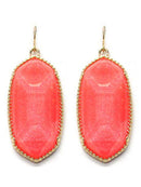 VE0709 Cressida Large Oval Hexagon Drop Earrings