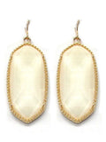 VE0709 Cressida Large Oval Hexagon Drop Earrings