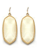VE0709 Cressida Large Oval Hexagon Drop Earrings