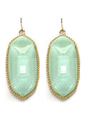 VE0709 Cressida Large Oval Hexagon Drop Earrings