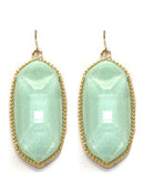 VE0709 Cressida Large Oval Hexagon Drop Earrings