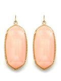 VE0709 Cressida Large Oval Hexagon Drop Earrings