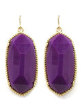 VE0709 Cressida Large Oval Hexagon Drop Earrings