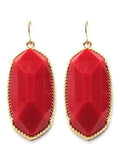 VE0709 Cressida Large Oval Hexagon Drop Earrings