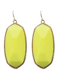 VE0709 Cressida Large Oval Hexagon Drop Earrings