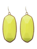 VE0709 Cressida Large Oval Hexagon Drop Earrings