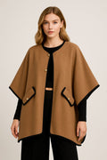WCK520136 Solid Pocket Knit Kimono With Buttons