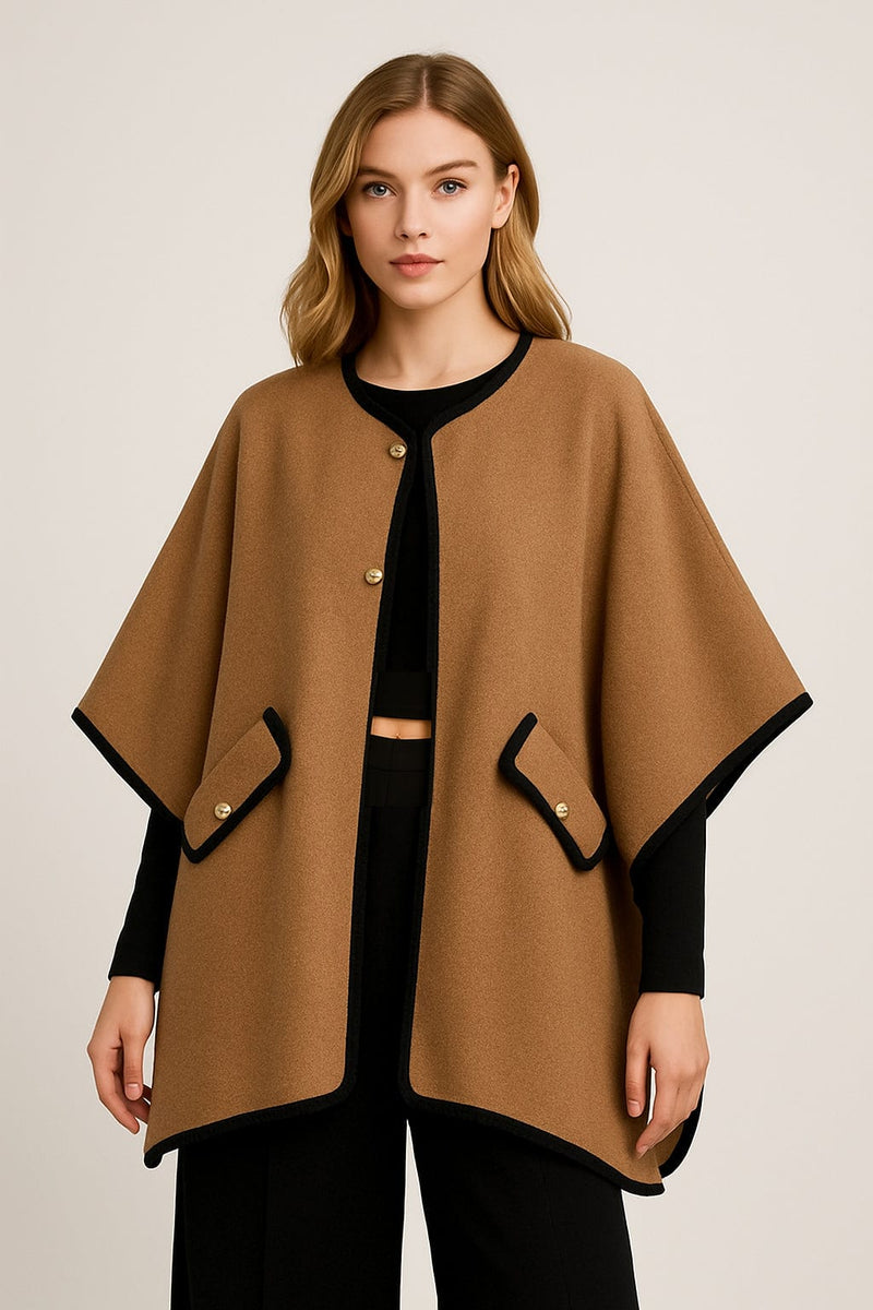 WCK520136 Solid Pocket Knit Kimono With Buttons