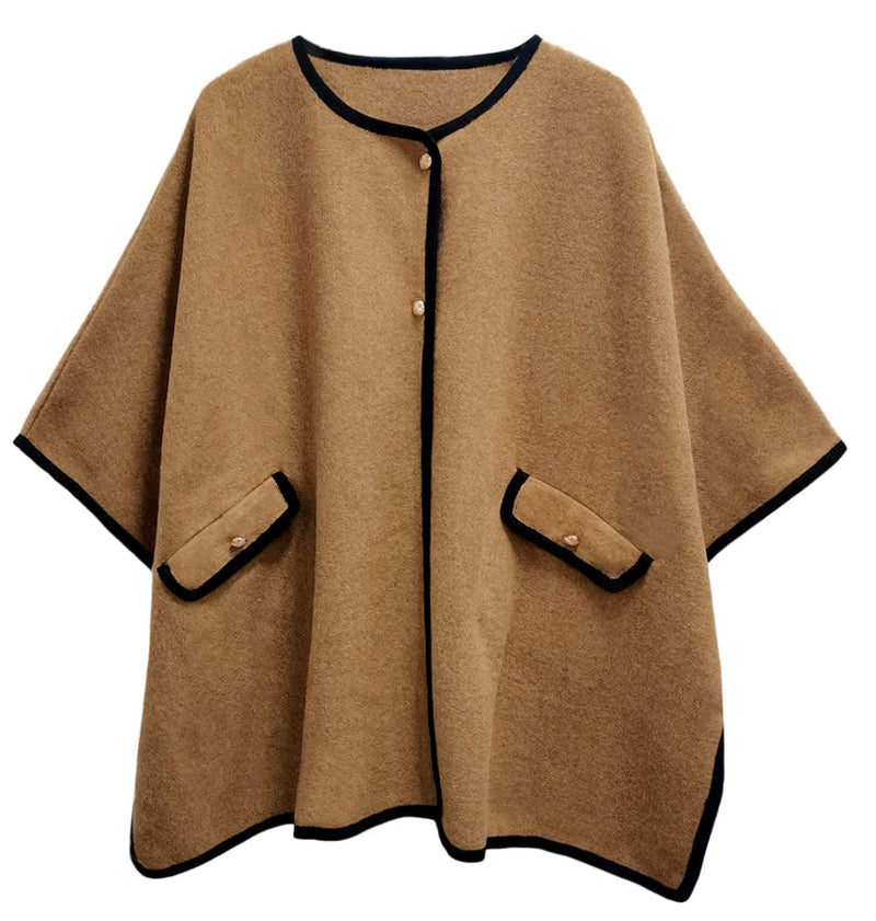 WCK520136 Solid Pocket Knit Kimono With Buttons