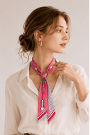 WLLS308 Belt Chain Skinny Scarf