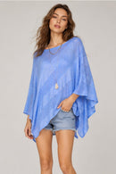WLP410132 Lurex Mesh Poncho