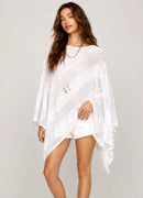 WLP410132 Lurex Mesh Poncho