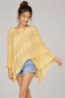 WLP410132 Lurex Mesh Poncho
