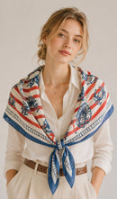 WLQS398 Sea Print Square Scarf