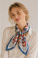 WLQS398 Sea Print Square Scarf