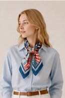 WLQS399 Patchwork Print Square Scarf