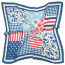 WLQS399 Patchwork Print Square Scarf