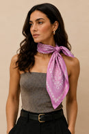 WLQS514 Bandana Print Square Scarf