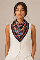 WLQS524 Paisley Print Square Scarf