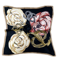 WLQS534 Rose Print Square Scarf