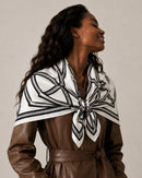 WLQS536 Horseshoe Print Square Scarf