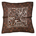 WLQS554 Rose Border Print Square Scarf