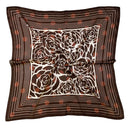 WLQS554 Rose Border Print Square Scarf