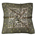 WLQS554 Rose Border Print Square Scarf