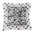 WLQS554 Rose Border Print Square Scarf