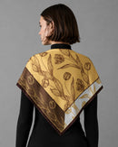WLQS556 Flower Print Square Scarf