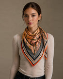 WLQS558 Harness Star Print Square Scarf