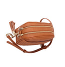 WU121 Lindsay Double Zip Chevron Crossbody Bag