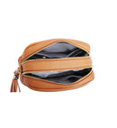 WU121 Lindsay Double Zip Chevron Crossbody Bag