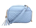 WU121 Lindsay Double Zip Chevron Crossbody Bag