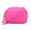 WU121 Lindsay Double Zip Chevron Crossbody Bag