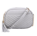 WU121 Lindsay Double Zip Chevron Crossbody Bag