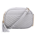 WU121 Lindsay Double Zip Chevron Crossbody Bag