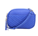 WU121 Lindsay Double Zip Chevron Crossbody Bag